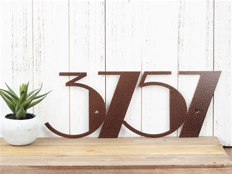 metal house numbers for lawn|Metal House Letters & Numbers .